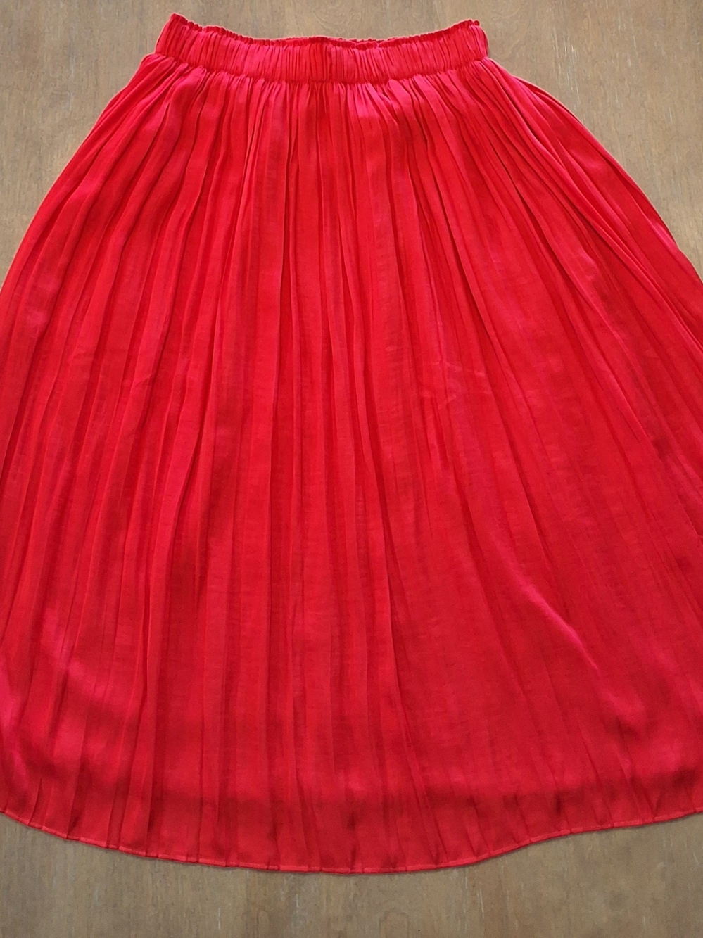 GAP Red Pleated Midi Skirt